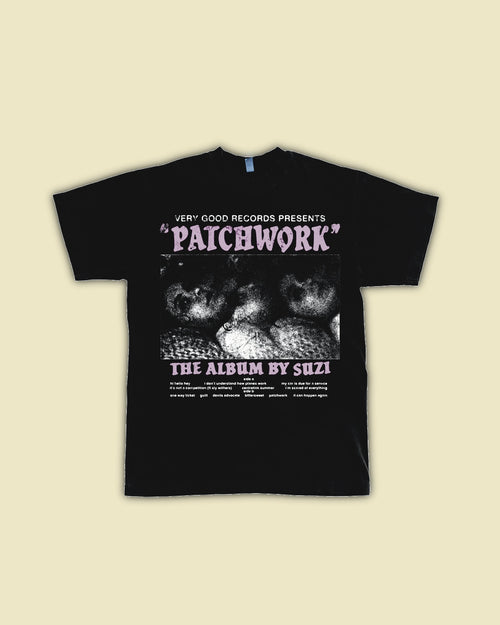 Suzi Patchwork Black T-Shirt